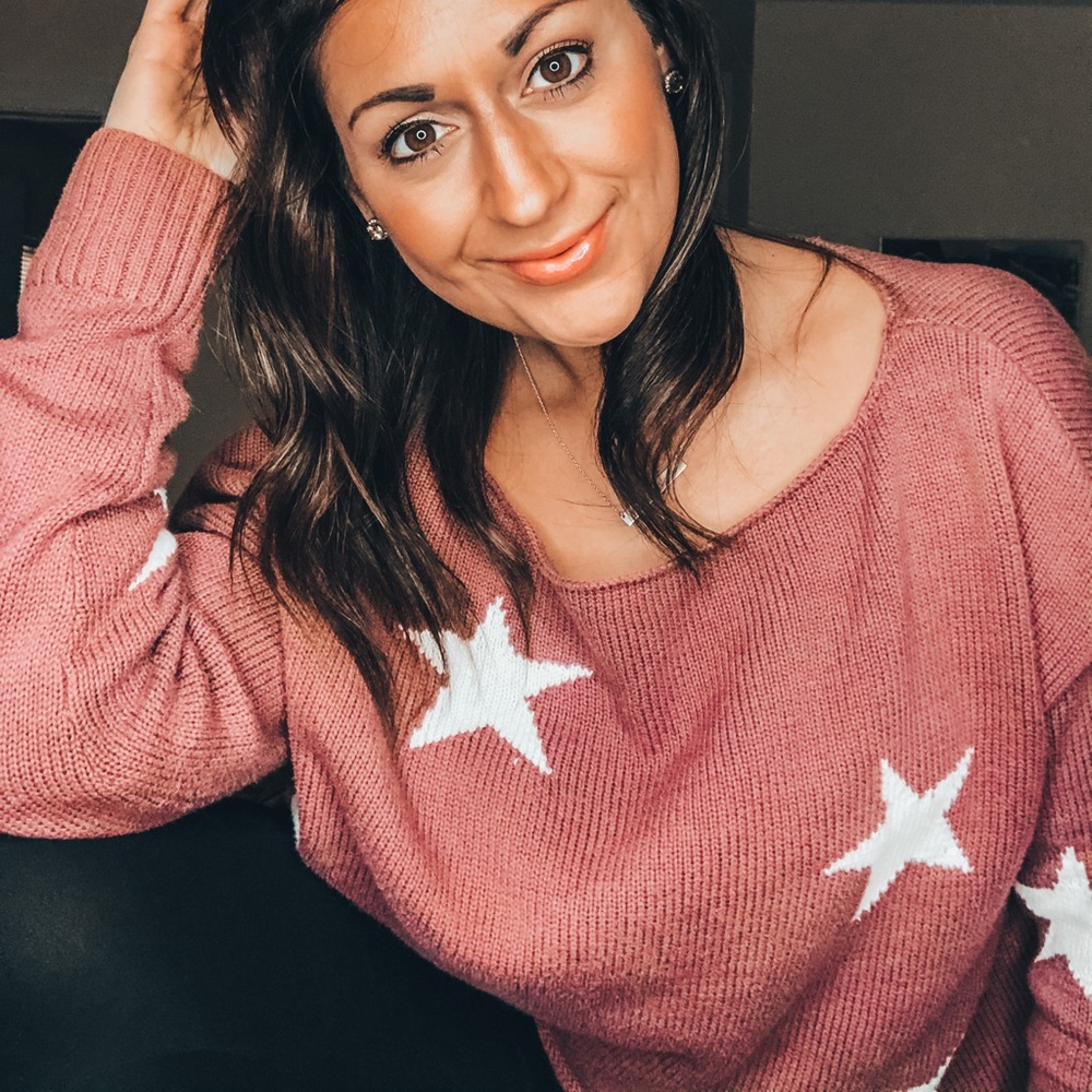 VS Pink Star Sweater in Mauve